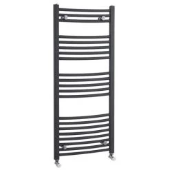 Nuie - Curved Ladder Towel Rail 500 x 1150mm - Anthracite - MTY104