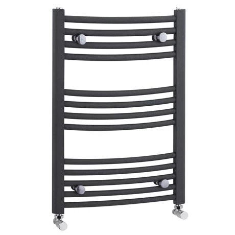 Nuie - Curved Ladder Towel Rail 700 x 500mm - Anthracite - MTY102 3 Nuie - Curved Ladder Towel Rail 700 x 500mm - Anthracite - MTY102