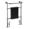 Burlington Trafalgar Black Heated Towel Rail Radiator -Cheap Bathroom Heating Store R1CHRBLA P