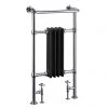 Burlington Bloomsbury Black Heated Towel Rail Radiator - R2CHRBLA -Cheap Bathroom Heating Store R2CHRBLA p