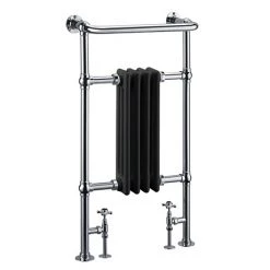 Burlington Bloomsbury Black Heated Towel Rail Radiator - R2CHRBLA