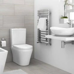 Murano Curved H800mm x W490mm Heated Towel Rail - Chrome 8 Murano Curved H800mm x W490mm Heated Towel Rail - Chrome -Cheap Bathroom Heating Store RAD08 nd2 460