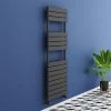 Milan Anthracite 1500 x 500mm Flat Panel Heated Towel Rail - 15 Sections 1 Milan Anthracite 1500 x 500mm Flat Panel Heated Towel Rail - 15 Sections -Cheap Bathroom Heating Store RAD15A p1
