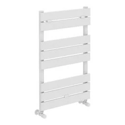 Milan White 800 x 490mm Heated Towel Rail -Cheap Bathroom Heating Store RAD20W detail01 460