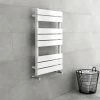 Milan White 800 x 490mm Heated Towel Rail -Cheap Bathroom Heating Store RAD20W np1