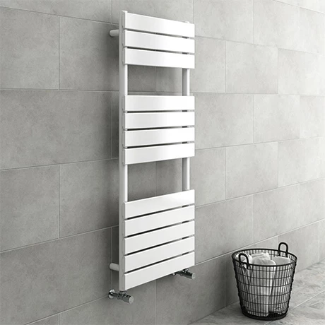 Milan White 1200 x 490mm Heated Towel Rail 3 Milan White 1200 x 490mm Heated Towel Rail