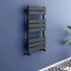 Milan Matt Black 840mm x 500mm Heated Towel Rail 2 Milan Matt Black 840mm x 500mm Heated Towel Rail -Cheap Bathroom Heating Store RAD8MB prod