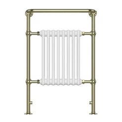 Chatsworth Savoy Brushed Brass Traditional Heated Towel Rail Radiator -Cheap Bathroom Heating Store SAVBB9 detail02 460