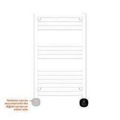 TCP Smart 500W White 800 x 500mm Wi-Fi Energy Saving Electric Only Towel Radiator -Cheap Bathroom Heating Store SMATOWRAD80500W D5 460