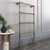 Bloomsbury Old English Brass 498 x 1194mm Floor Mounted Towel Rail -Cheap Bathroom Heating Store TR19OEB n p