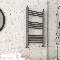 Keswick Anthracite Traditional 500 x 800mm Heated Towel Rail -Cheap Bathroom Heating Store TRATR80A d1 460