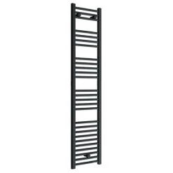 Toreno Black W300 x H1600mm Heated Towel Rail - Straight