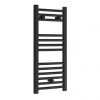 Toreno Black W300 x H800mm Heated Towel Rail - Straight -Cheap Bathroom Heating Store TRB380 prod1