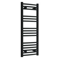 Toreno Black Curved W400 x H1000mm Heated Towel Rail