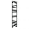 Toreno Black W400 x H1600mm Heated Towel Rail - Straight -Cheap Bathroom Heating Store TRB416 p