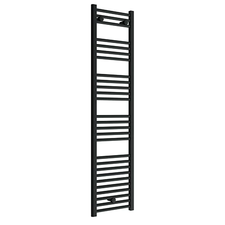 Toreno Black W400 x H1600mm Heated Towel Rail - Straight 3 Toreno Black W400 x H1600mm Heated Towel Rail - Straight