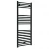 Toreno Black W600 x H1200mm Heated Towel Rail - Straight -Cheap Bathroom Heating Store TRB612 p