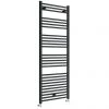 Toreno Black W600 x H1600mm Heated Towel Rail - Straight -Cheap Bathroom Heating Store TRB616 p