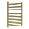Venice Cubo Heated Towel Rail - Brushed Brass (690 x 500mm)