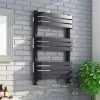 Venice Anthracite 800 x 500 Designer D-Shaped Heated Towel Rail -Cheap Bathroom Heating Store VD26ANT p