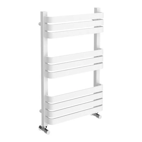 Venice White 800 x 500 Designer D-Shaped Heated Towel Rail 4 Venice White 800 x 500 Designer D-Shaped Heated Towel Rail - Image 2