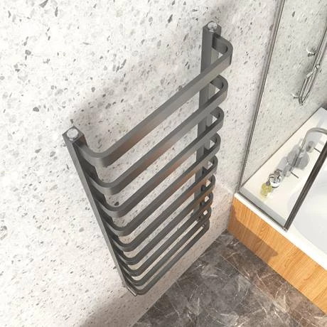Venice Brushed Black Nickel Designer Heated Towel Rail (500 x 1200mm) 5 Venice Brushed Black Nickel Designer Heated Towel Rail (500 x 1200mm) - Image 3