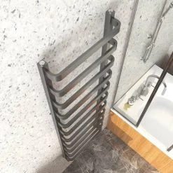 Venice Brushed Black Nickel Designer Heated Towel Rail (500 x 1500mm) 7 Venice Brushed Black Nickel Designer Heated Towel Rail (500 x 1500mm) -Cheap Bathroom Heating Store VENBN155 d2 460