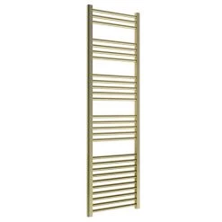 Venice Giro Heated Towel Rail - Brushed Brass (1600 x 500mm)