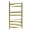 Venice Giro Heated Towel Rail - Brushed Brass (800 x 500mm)
