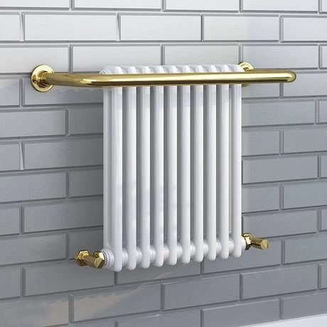 Bromley Vintage Gold Traditional Wall Hung Towel Rail Radiator (742 x 492mm) 4 Bromley Vintage Gold Traditional Wall Hung Towel Rail Radiator (742 x 492mm) - Image 2