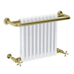 Bromley Vintage Gold Traditional Wall Hung Towel Rail Radiator (742 x 492mm)