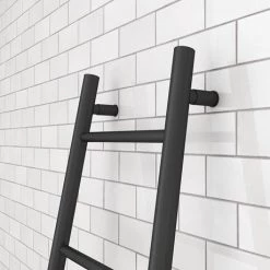 Venice Matt Black Leaning Ladder 1800 x 500mm Heated Towel Rail 8 Venice Matt Black Leaning Ladder 1800 x 500mm Heated Towel Rail -Cheap Bathroom Heating Store VNR1MB D2 460