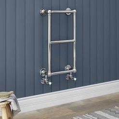 Chatsworth Traditional 700 x 400mm Chrome Cloakroom Towel Rail
