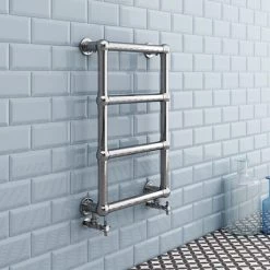 Chatsworth Traditional 748 x 498mm Chrome Heated Towel Rail