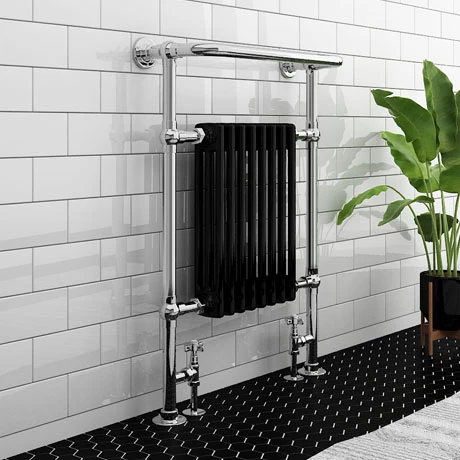 Aston Traditional Heated Towel Rail (Black & Chrome) 3 Aston Traditional Heated Towel Rail (Black & Chrome)
