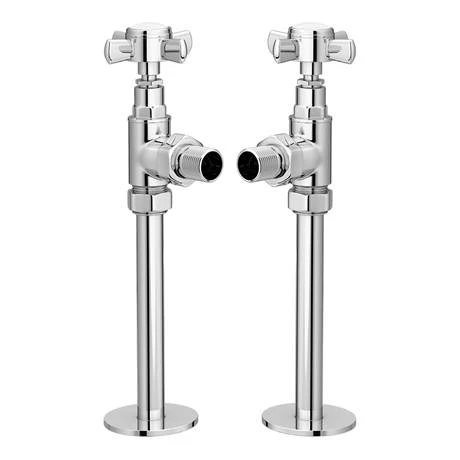 Traditional Mayfair Heated Towel Rail with Pair of Angled Crosshead Radiator Valves 6 Traditional Mayfair Heated Towel Rail with Pair of Angled Crosshead Radiator Valves - Image 4