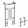 Traditional Mayfair Heated Towel Rail with Pair of Angled Crosshead Radiator Valves 1 Traditional Mayfair Heated Towel Rail with Pair of Angled Crosshead Radiator Valves -Cheap Bathroom Heating Store X504 KES prod
